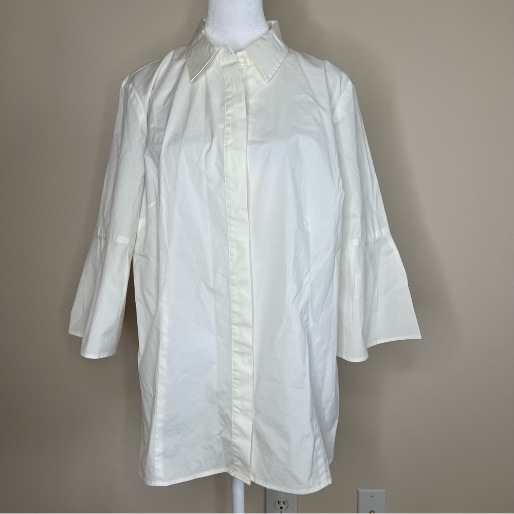 Talbots White Button Down Shirt